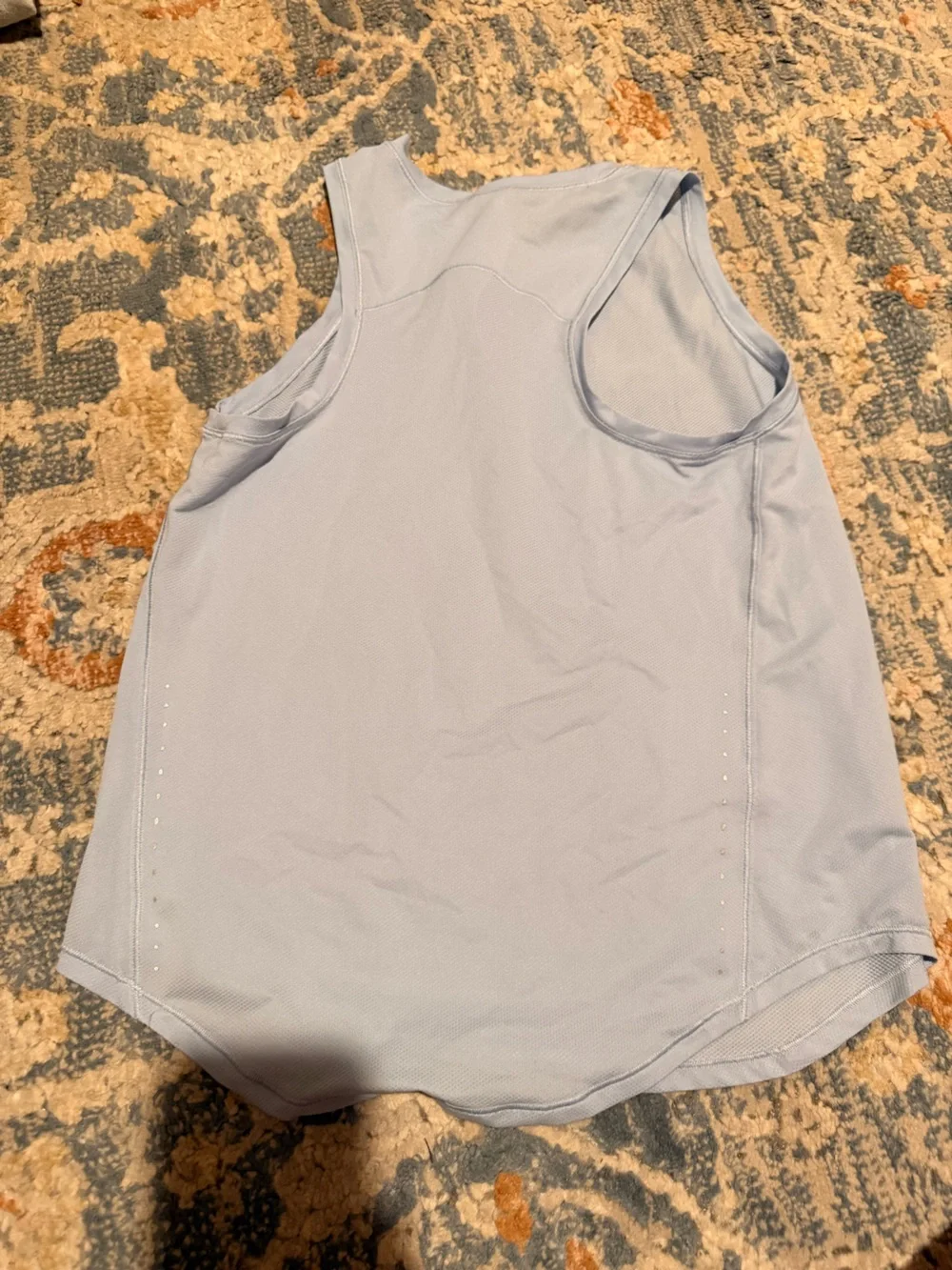 lululemon athletica Light Gray Mesh Tank